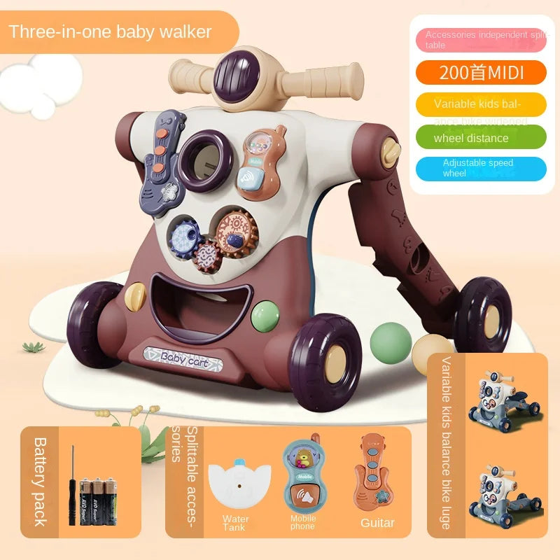 LazyChild 3-in-1 Baby Walker Trolley