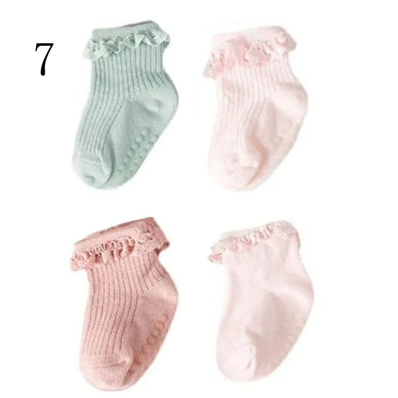 4Pair/Lot Nuevos calcetines para bebés
