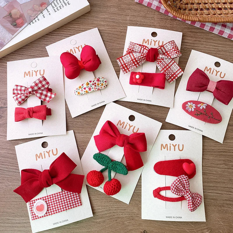4pcs clip per capelli con prua
