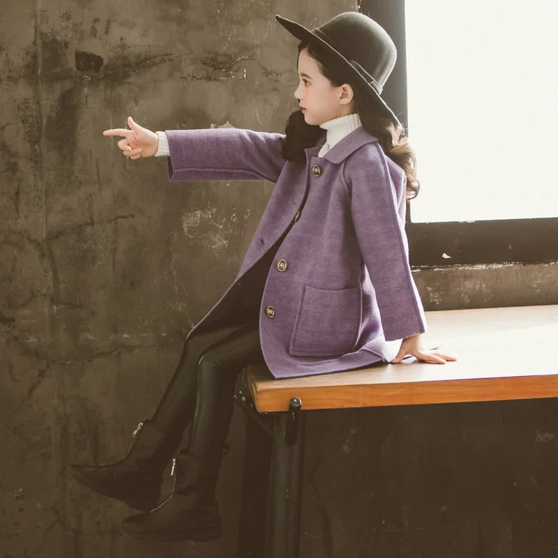 Inverno per bambini in lana miscela per le ragazze