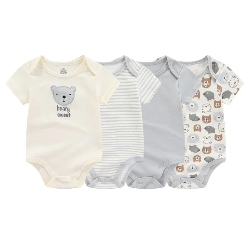 Bodysuit de dibujos animados de 4 piezas