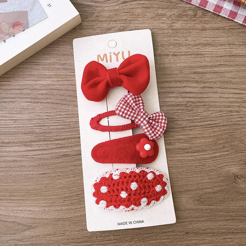 4pcs clip per capelli con prua