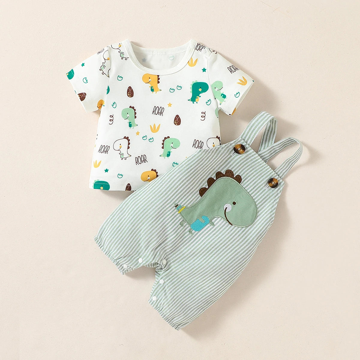 Set da bambino stampato di dinosauro
