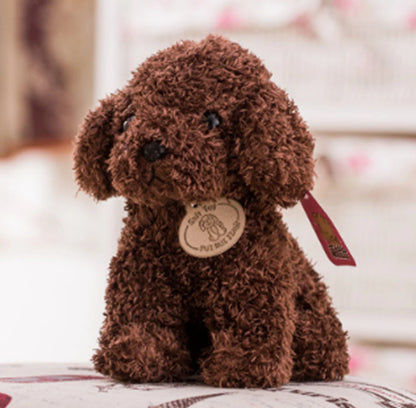 Juguete de peluche realista de caniche 
