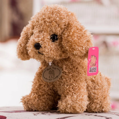 Juguete de peluche realista de caniche 