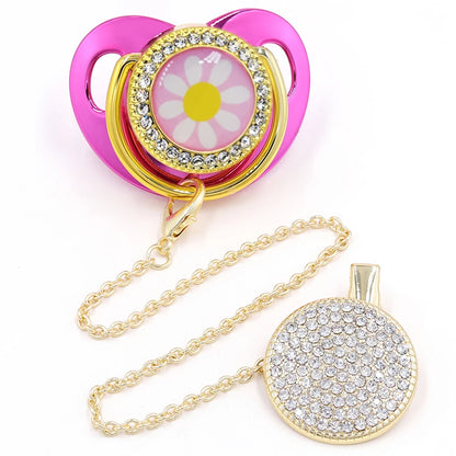 Chupetes para bebés de diamantes de imitación de lujo