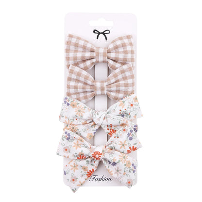4pcs Clip per capelli a filo leopardo set