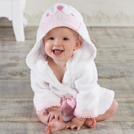 Hooyi Princess Crown Hooded Bath Towel