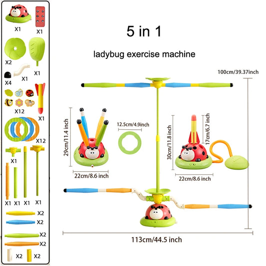 Macchina per esercizi di coccinella 3 in 1