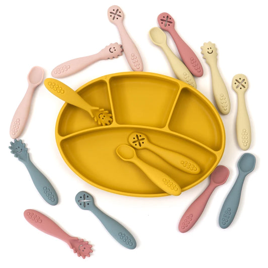 3 pezzi set di cucchiai da alimentazione per bambini