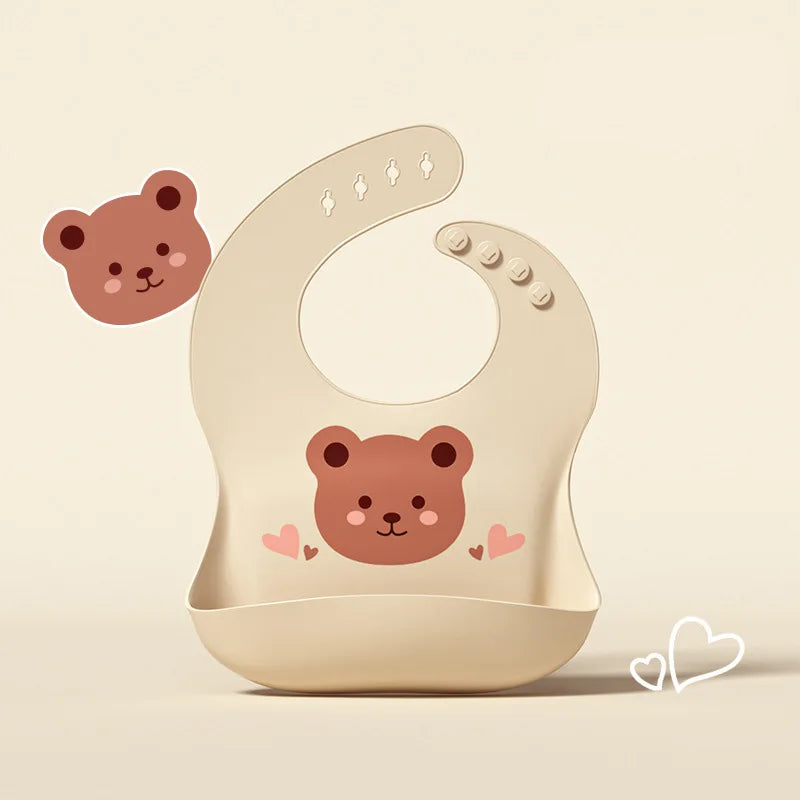 Bavaglini di silicone con il design dell'orso