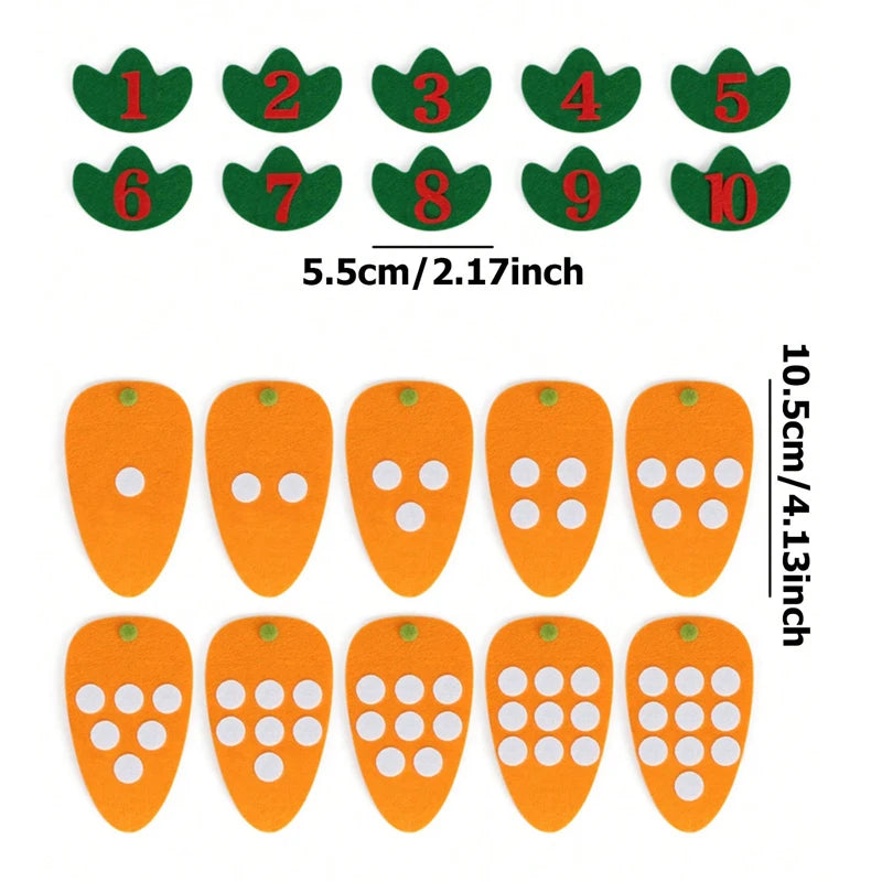 Set di apprendimento di numeri educativi colorati