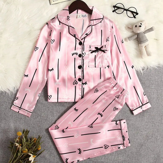 Children’s Satin Pajamas Set