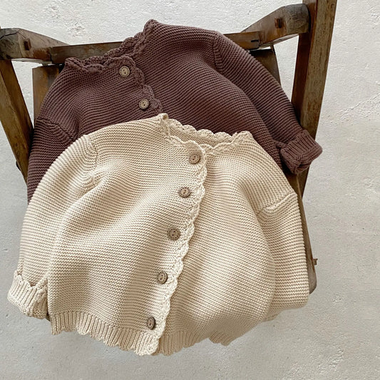 Set di cardigan per bambini in maglia classica 