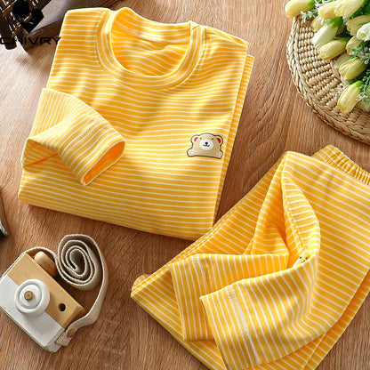 Set de pijama de confort a rayas