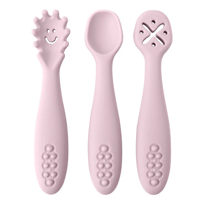 Set da cucchiaio per bambini in silicone da 3 pezzi 