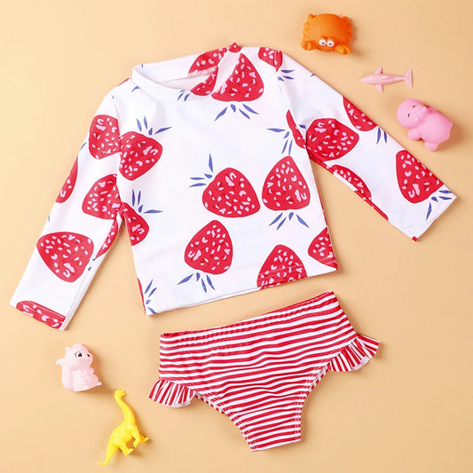Set di costumi da bagno baby di fragola