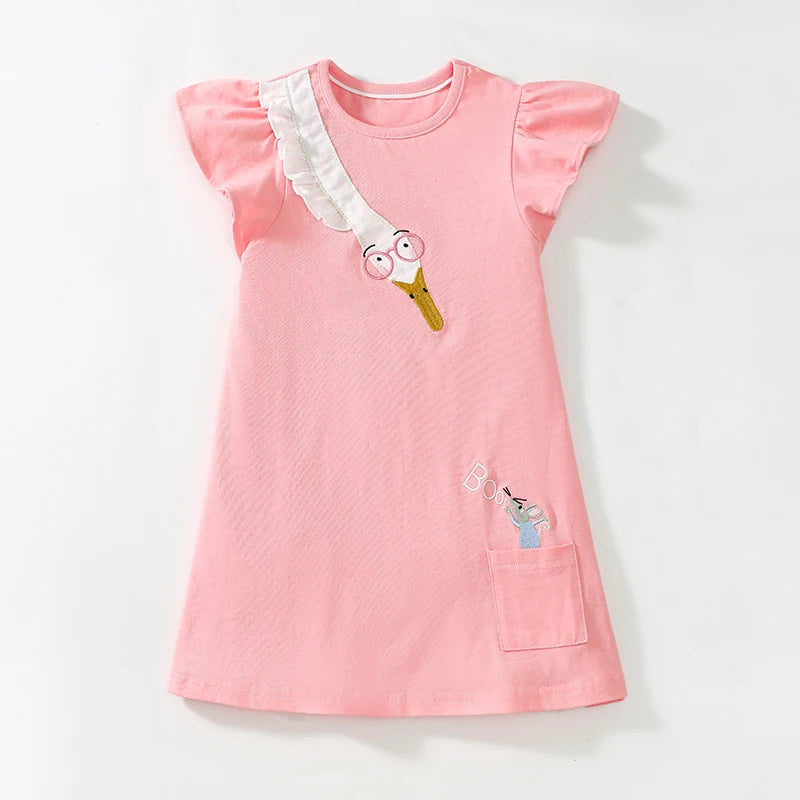 Groviduota ricamata rosa blush per ragazze