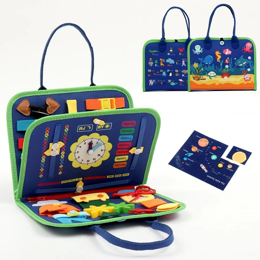 Montessori Busy Book Backpack Set