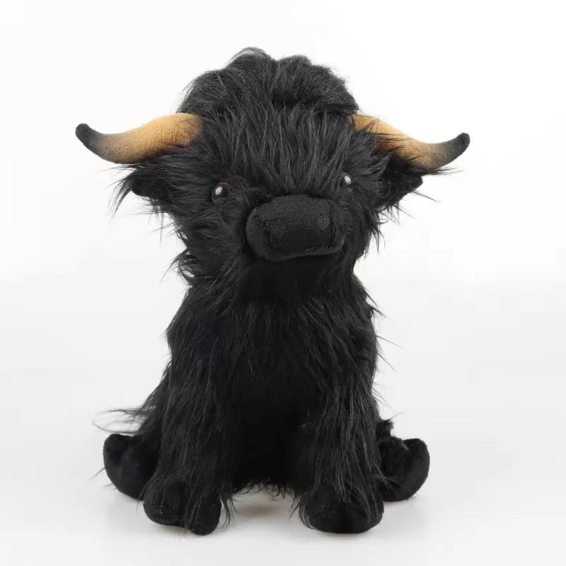 Giocattolo di peluche di mucca dell'altopiano