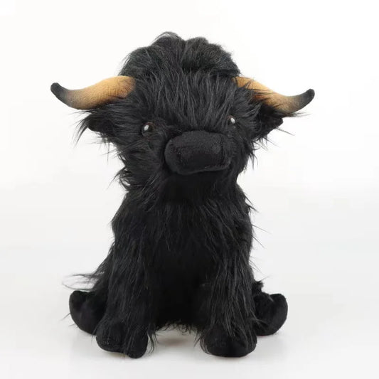 Giocattolo di peluche di mucca dell'altopiano