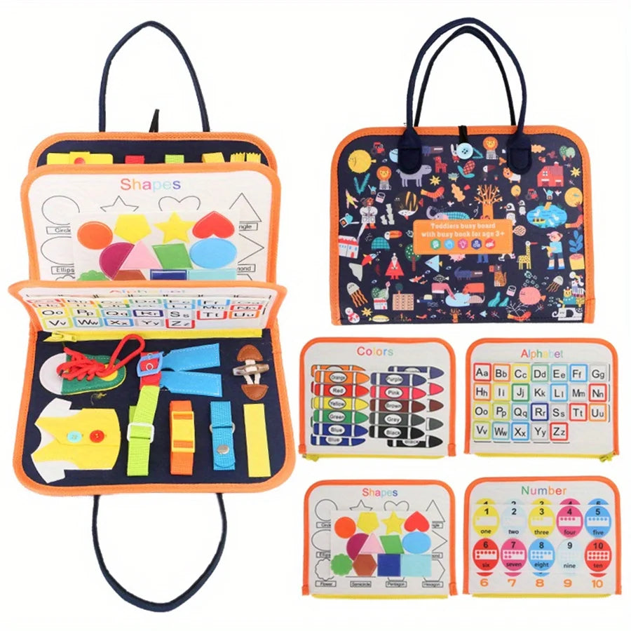 Montessori Busy Book Backpack Set