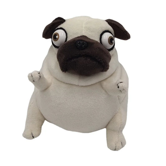 Giocattolo di peluche di carlino divertente