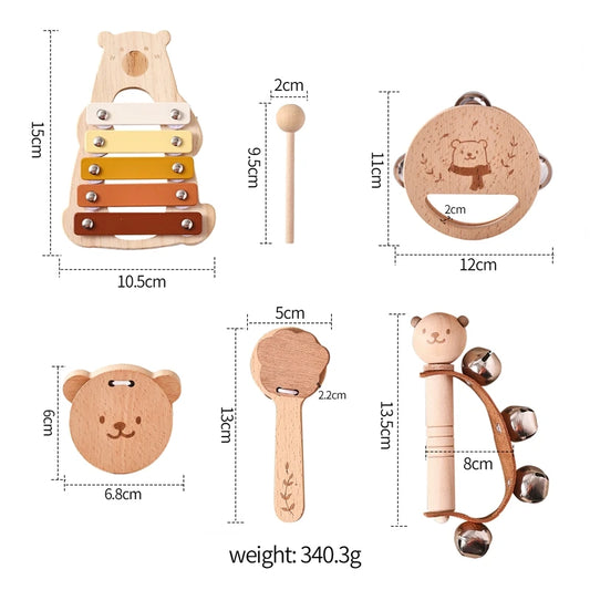Set di strumenti musicali per bambini in legno