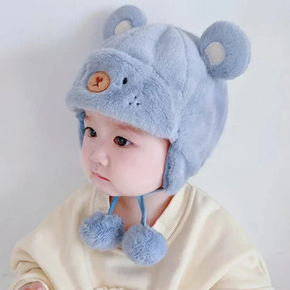 Cappello invernale per orecchie di orso fuzzy 