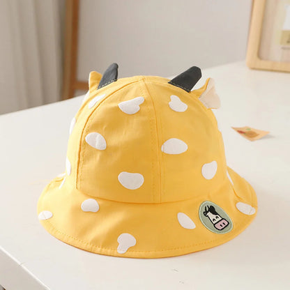 Sombrero de sol de bebé con estampado de vacas
