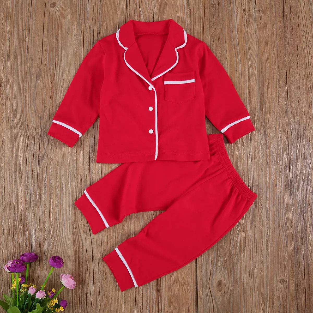 Piajama grigio classico set per bambini