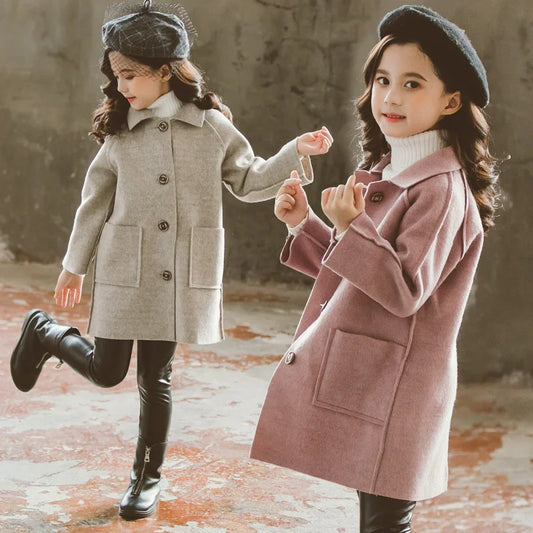Chicas de mezcla de lana para niños de invierno chicas