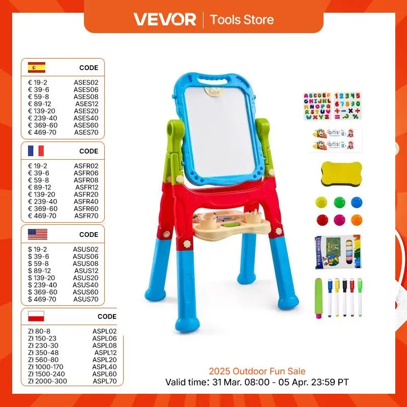 Cavalletto per il disegno regolabile per bambini