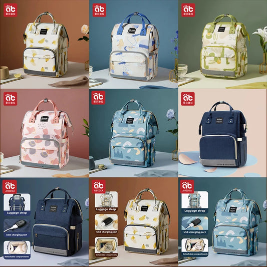 AIBEDILA Large Capacity Diaper Bag Backpack