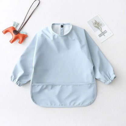 Camicia per bavaglini a maniche lunghe impermeabili 