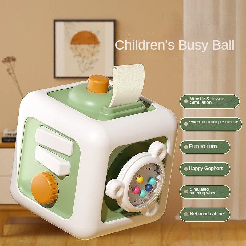 Juguete de cubo sensorial ocupado