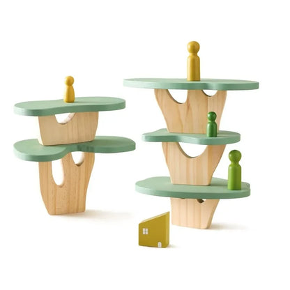 Juego de juguetes de equilibrio de madera