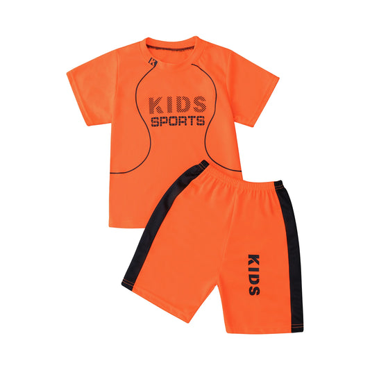 Camiseta deportiva activa y pantalones cortos para niños