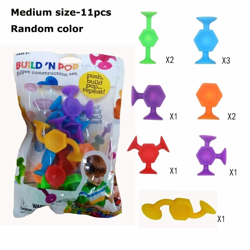 Coloridos juguetes de baño de taza de succión