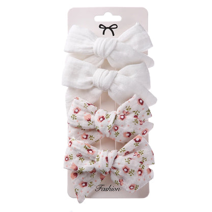 Set di clip per bambini floreali a 4 pezzi 