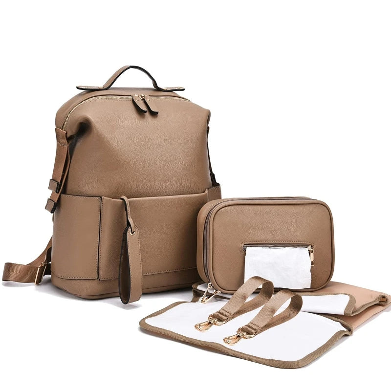 PU Leather Mommy Backpack