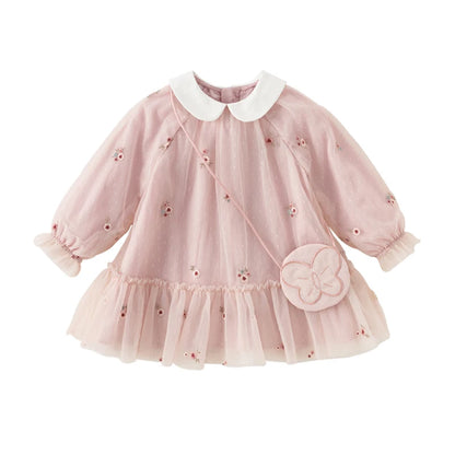 Dave Bella Mesh Floral Princess Dress Baby