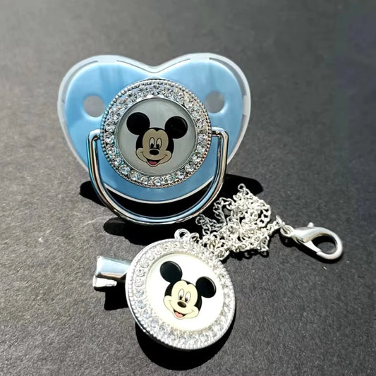 Set de chupete de bebé inspirado en Mickey de lujo