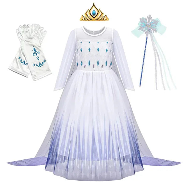 Elsa Anna Princess Dresses Girlssnow Queen costumi