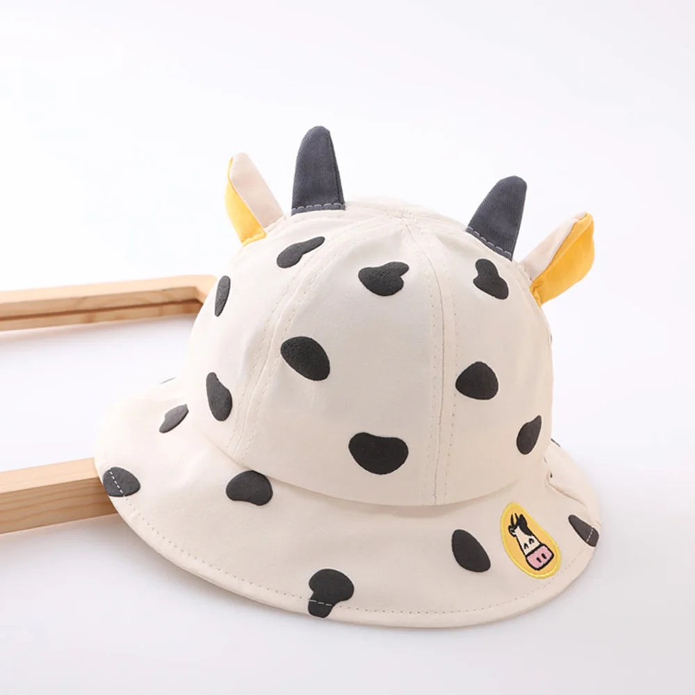 Sombrero de sol de bebé con estampado de vacas