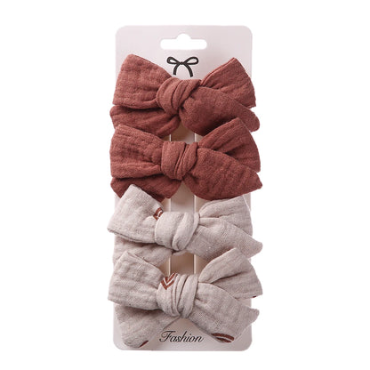 Set di clip per bambini floreali a 4 pezzi 