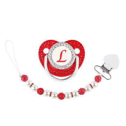 Conjunto de chupeteas de bebé de dhinestone