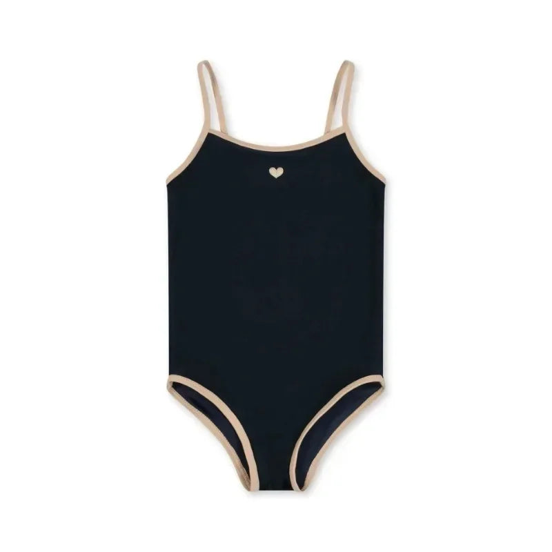Set di costumi da bagno per bambini neri minimalisti