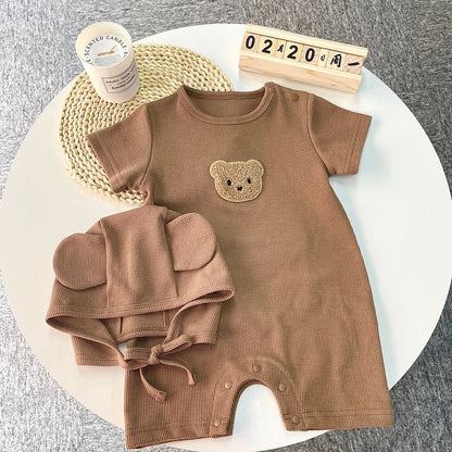 Set de mameluco de verano de oso bebé 