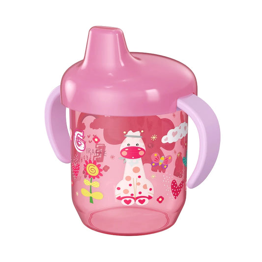 Copa bebida para bebés con doble manija y tapa de flip